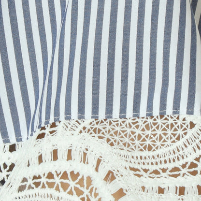 レース切替スキッパーブラウス  611414