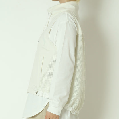 ドロスト付きメッシュ切替ジップベスト  611417