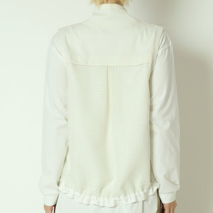 ドロスト付きメッシュ切替ジップベスト  611417