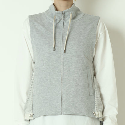 ドロスト付きメッシュ切替ジップベスト  611417