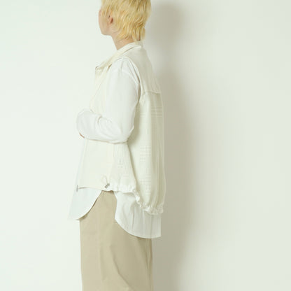 ドロスト付きメッシュ切替ジップベスト  611417