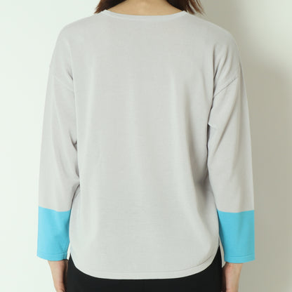 バイカラーロゴニット  611916