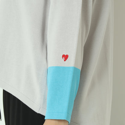 バイカラーロゴニット  611916