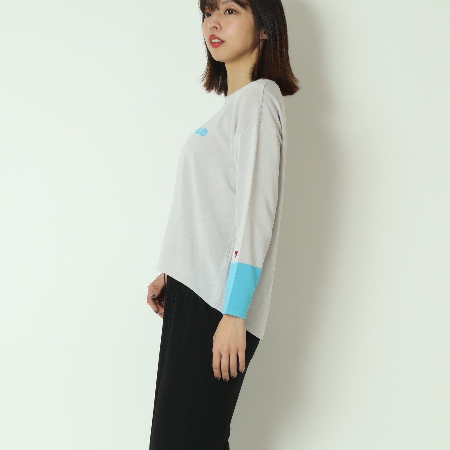 バイカラーロゴニット  611916