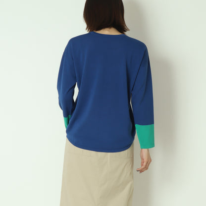 バイカラーロゴニット  611916