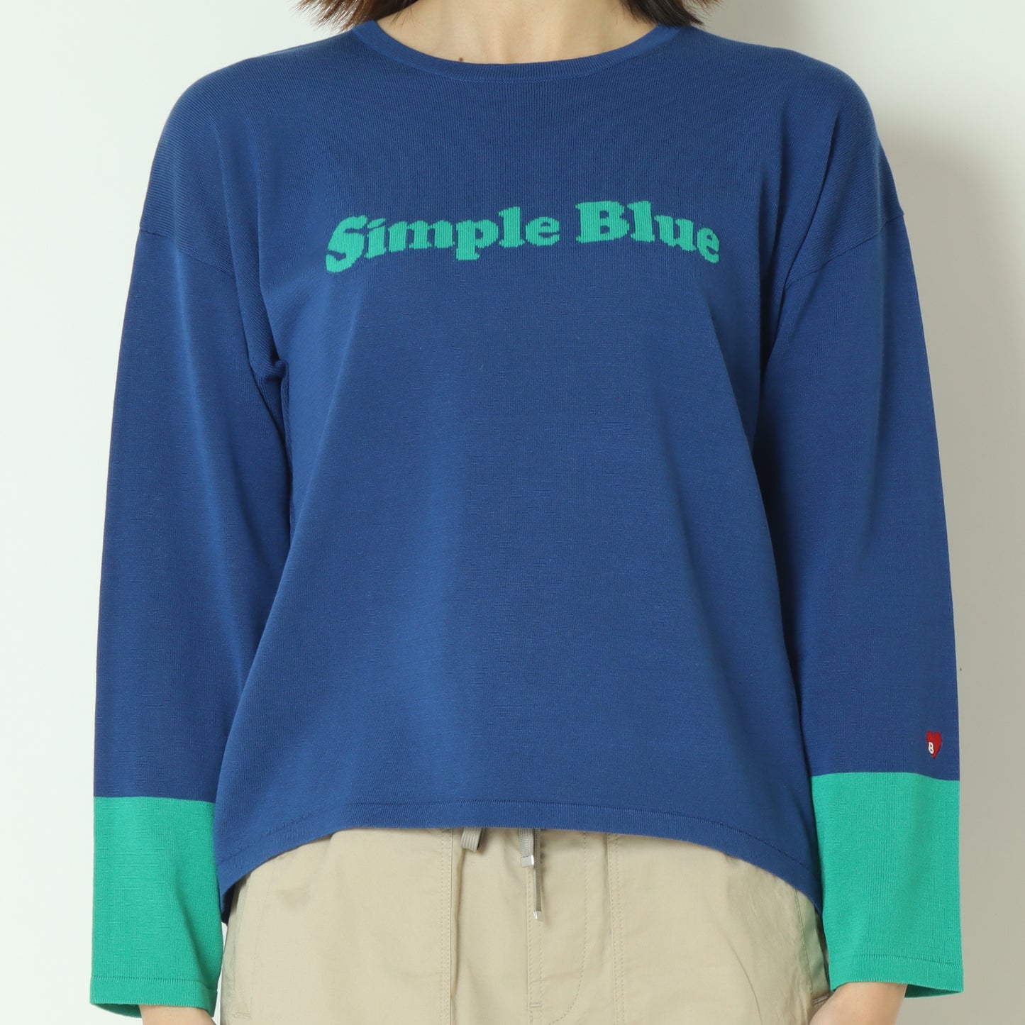 バイカラーロゴニット  611916