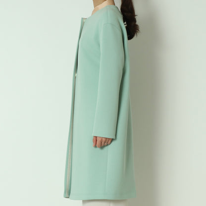 ノーカラーボンディングコート　611440