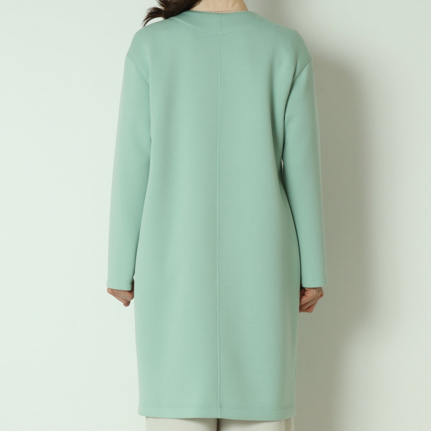 ノーカラーボンディングコート　611440