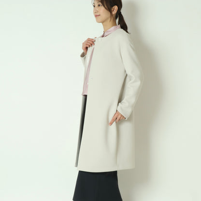 ノーカラーボンディングコート　611440