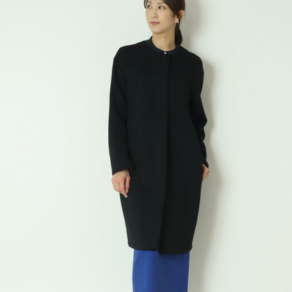 ノーカラーボンディングコート　611440