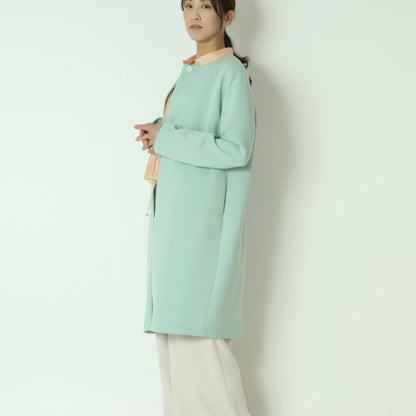 ノーカラーボンディングコート　611440