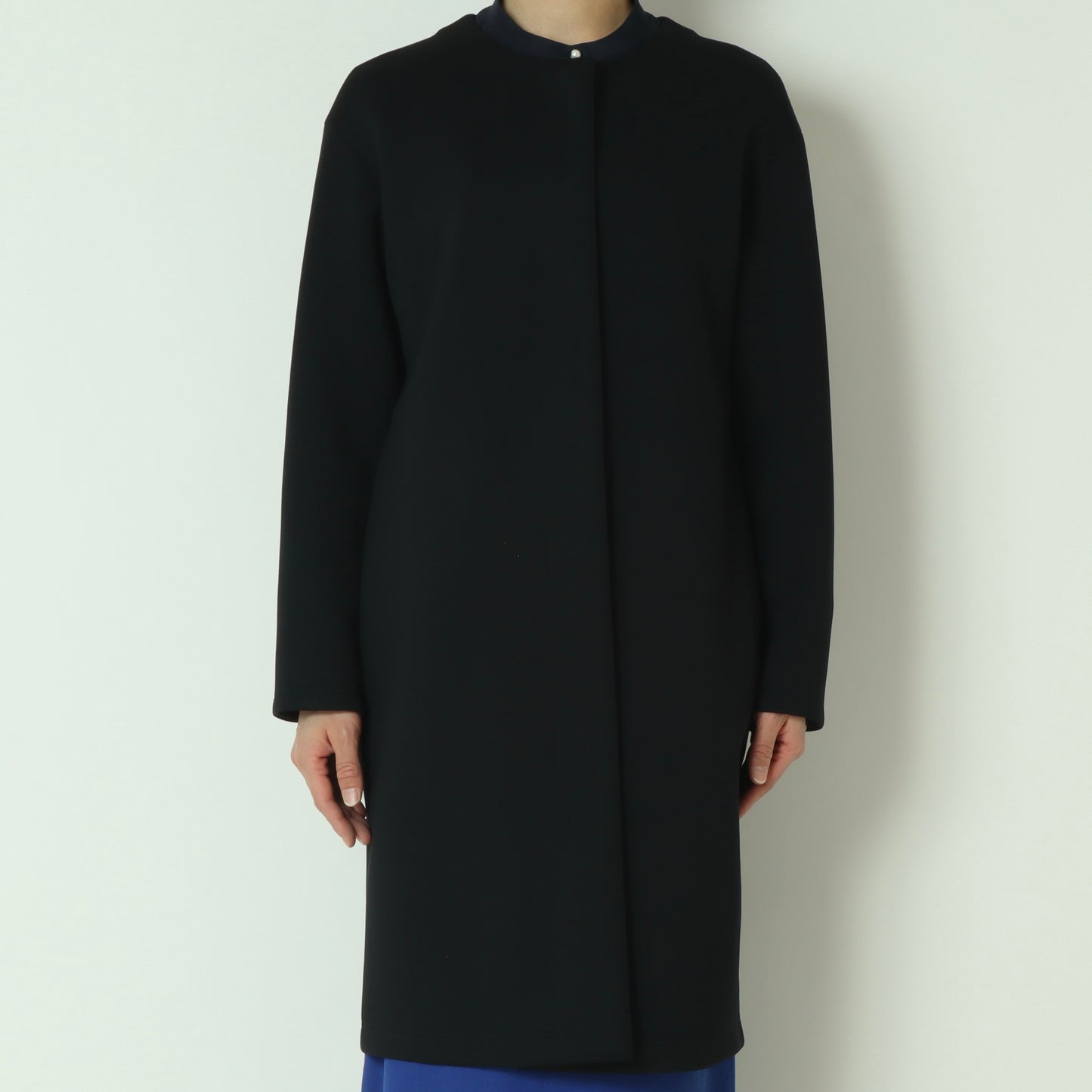 ノーカラーボンディングコート　611440