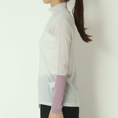 シアー配色カットソー　611918