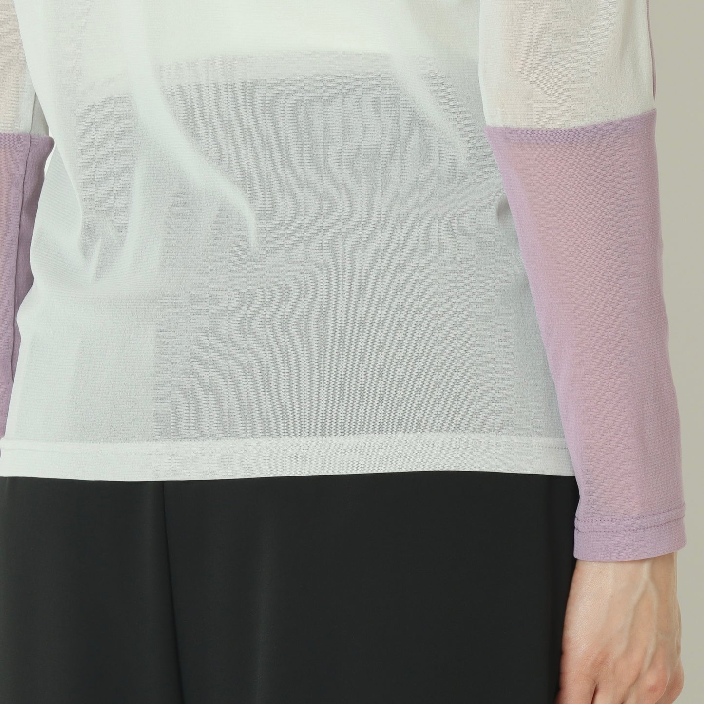 シアー配色カットソー　611918