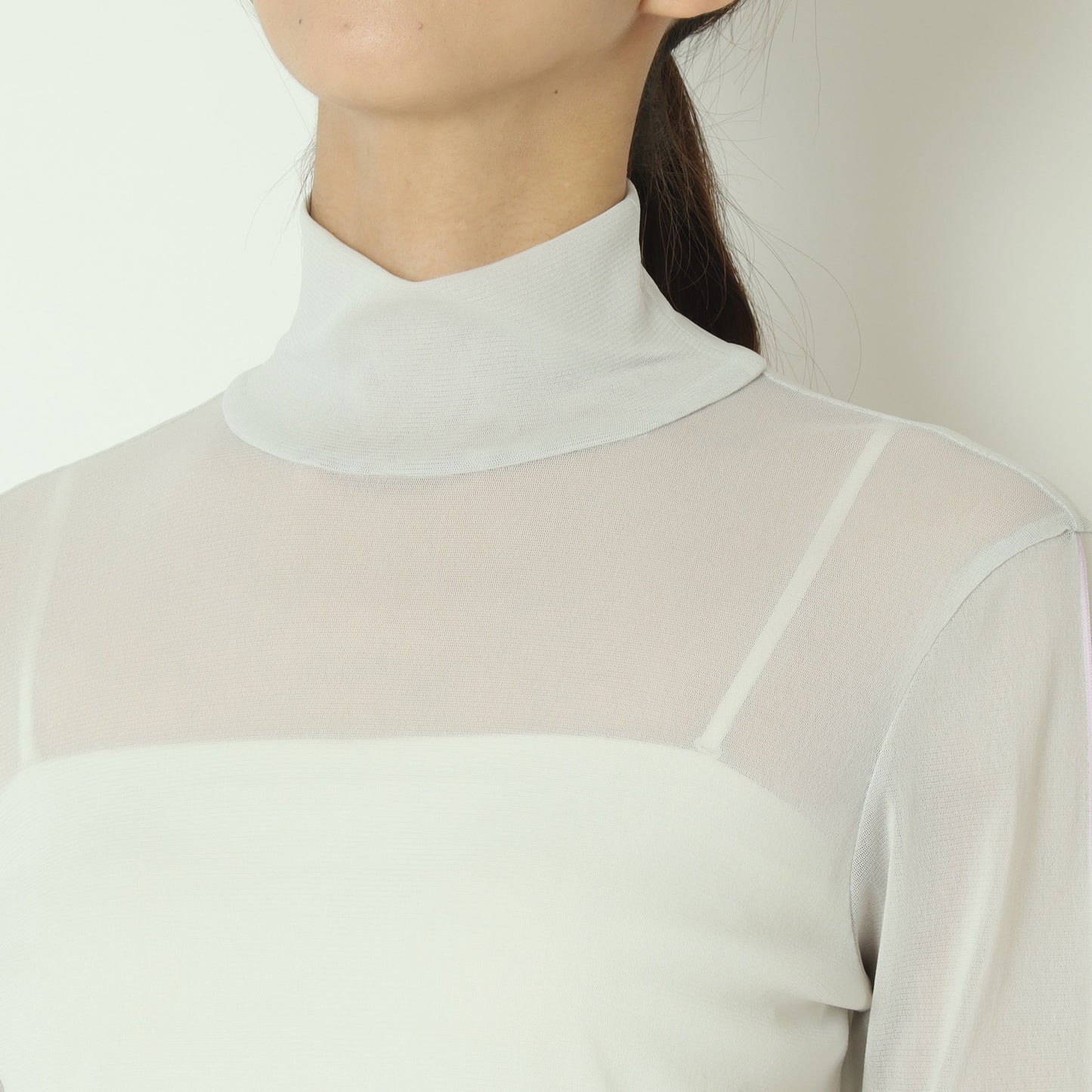 シアー配色カットソー　611918