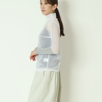 シアー配色カットソー　611918