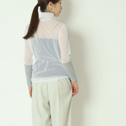 シアー配色カットソー　611918