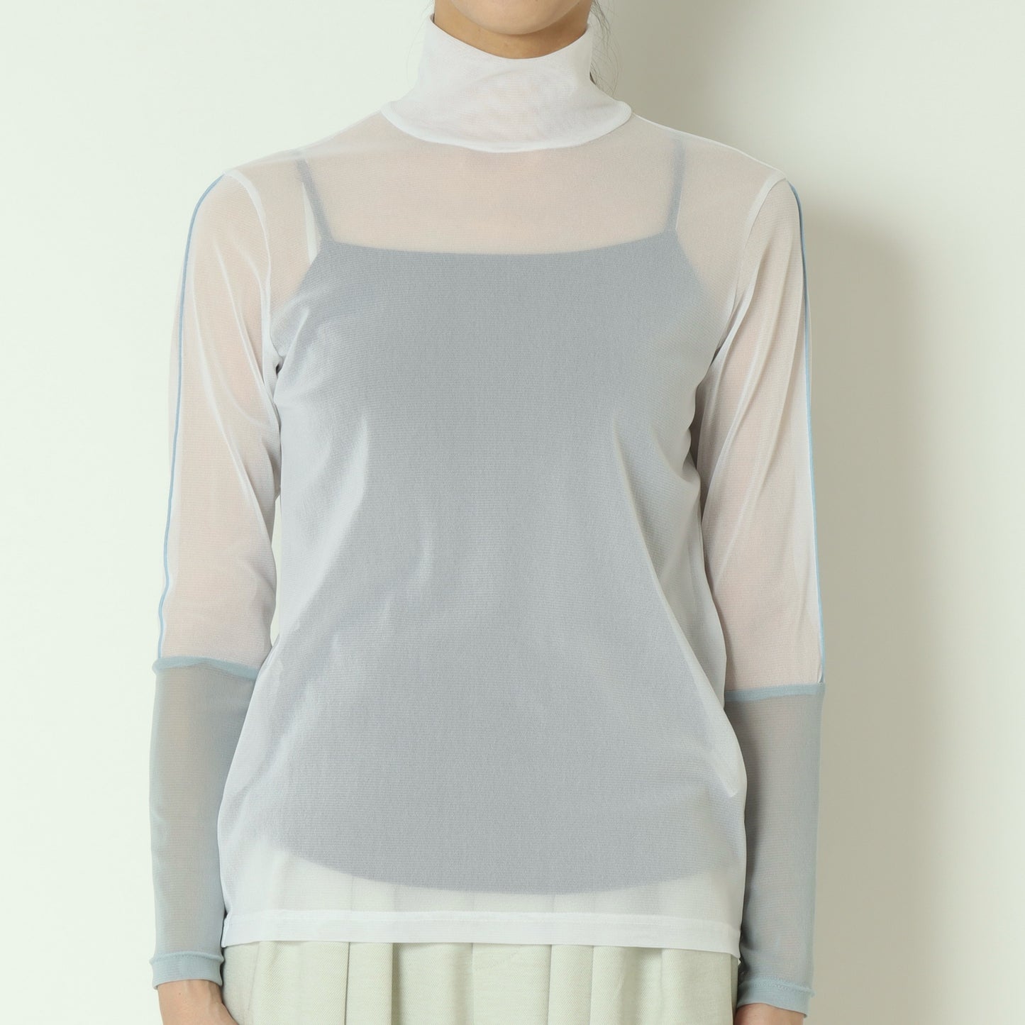 シアー配色カットソー　611918