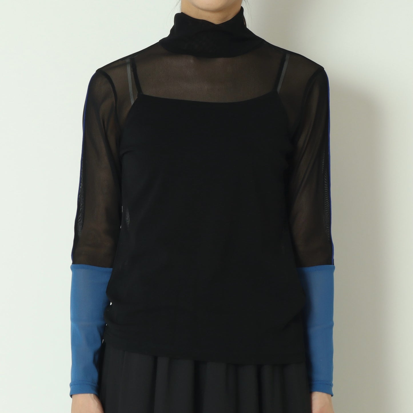 シアー配色カットソー　611918