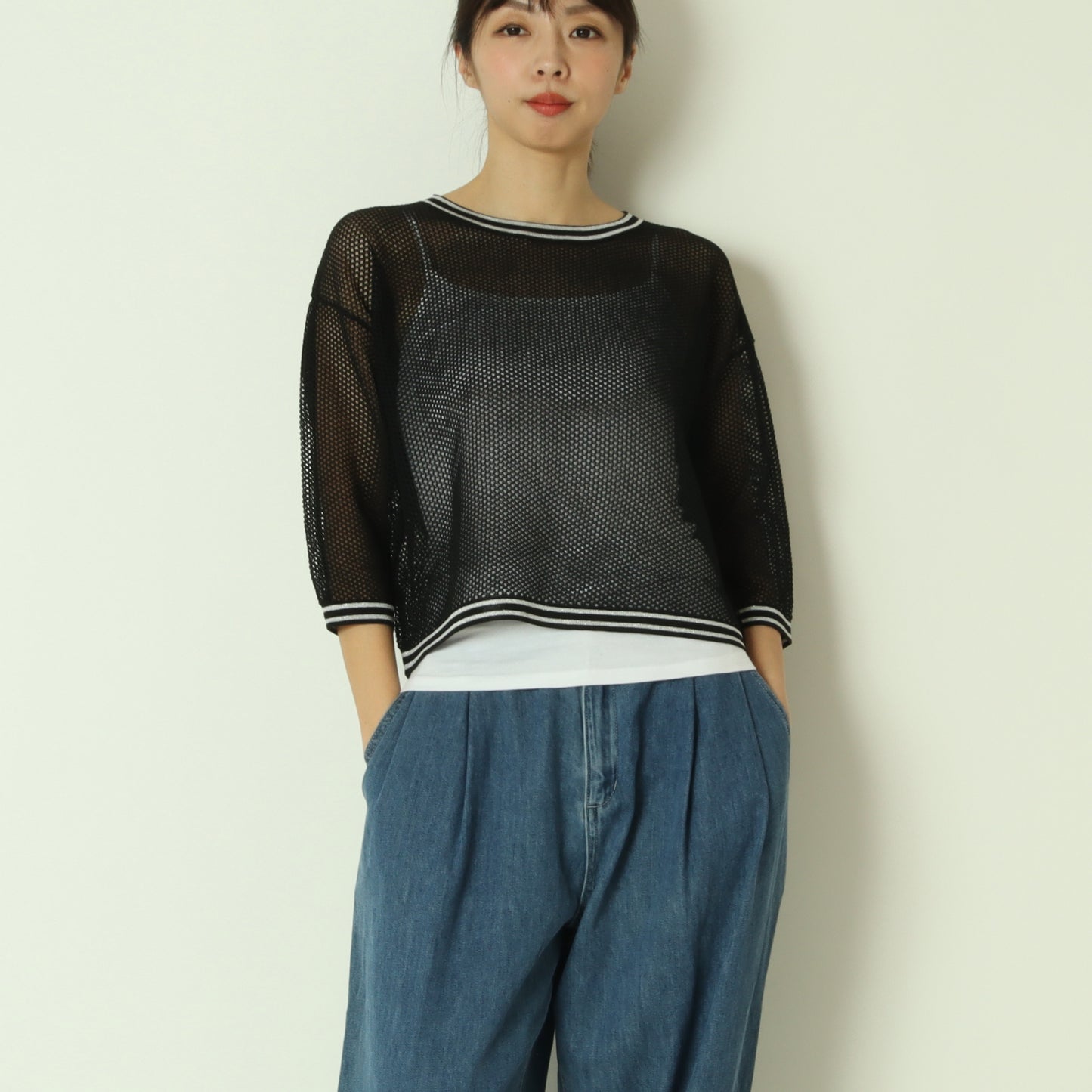 メッシュニットプルオーバー　621909
