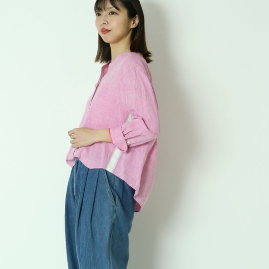 フレンチリネンサイドラインシャツ　621424