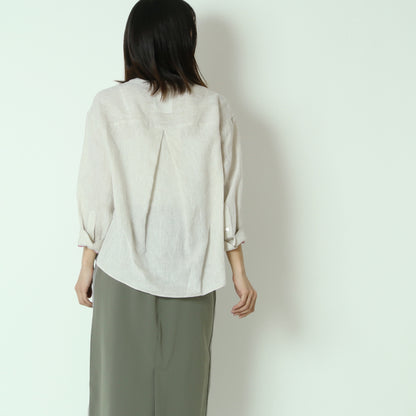 フレンチリネンサイドラインシャツ　621424