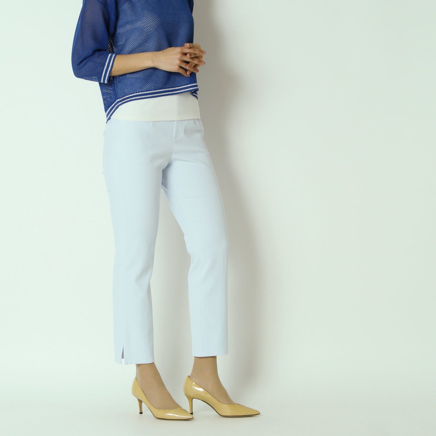 リネンライクテーパードパンツ　611620