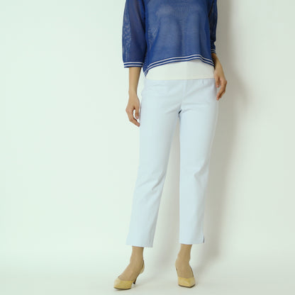 リネンライクテーパードパンツ　611620