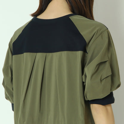 異素材ドッキングデザインワンピース　622102