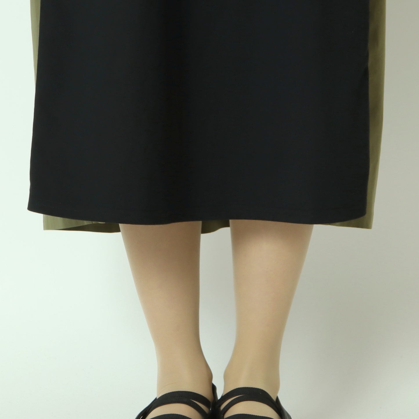 異素材ドッキングデザインワンピース　622102