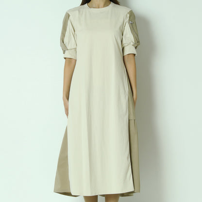 異素材ドッキングデザインワンピース　622102