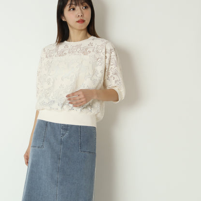 レースカットソー　621918