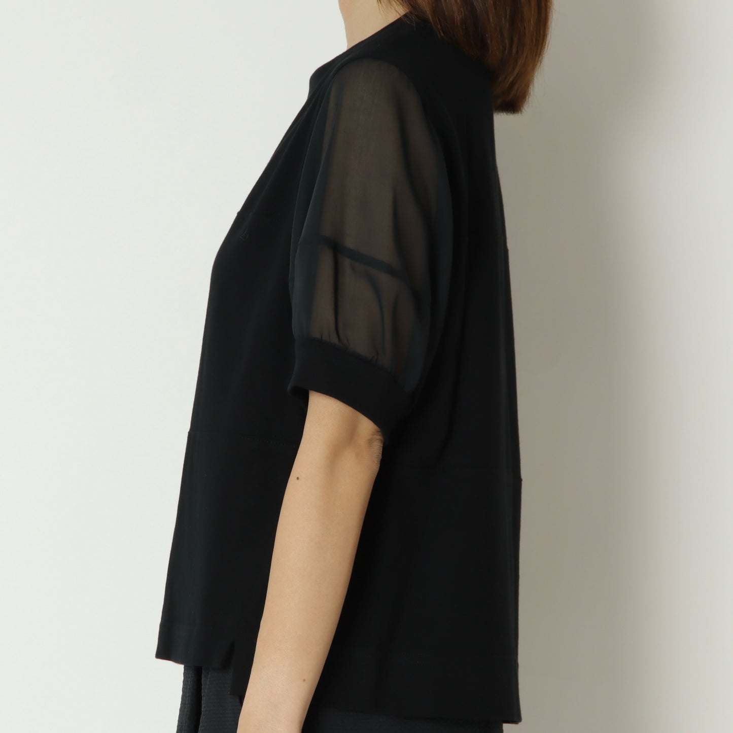 袖シアーコットンTシャツ 622911