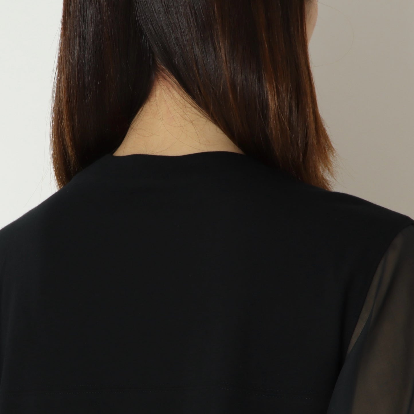 袖シアーコットンTシャツ 622911