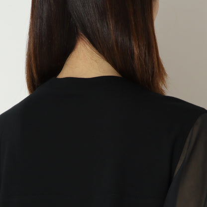袖シアーコットンTシャツ 622911