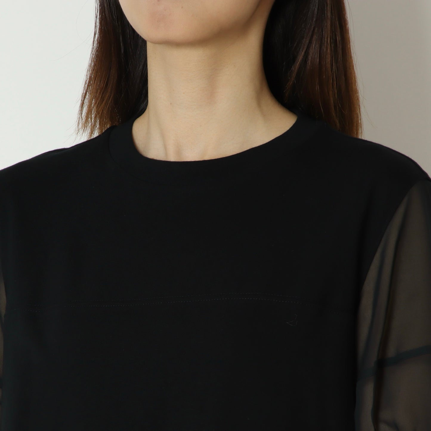 袖シアーコットンTシャツ 622911