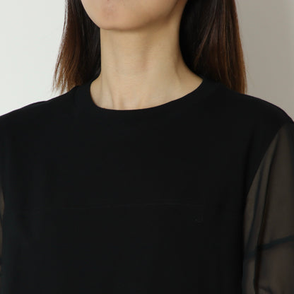 袖シアーコットンTシャツ 622911