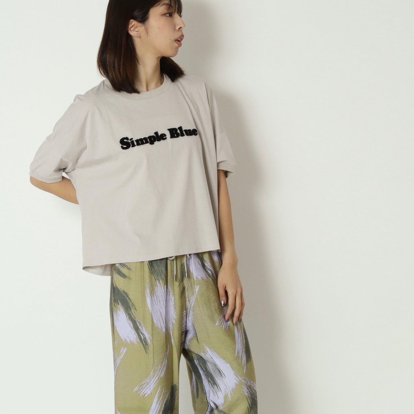 ベロアロゴコットンTシャツ　621904