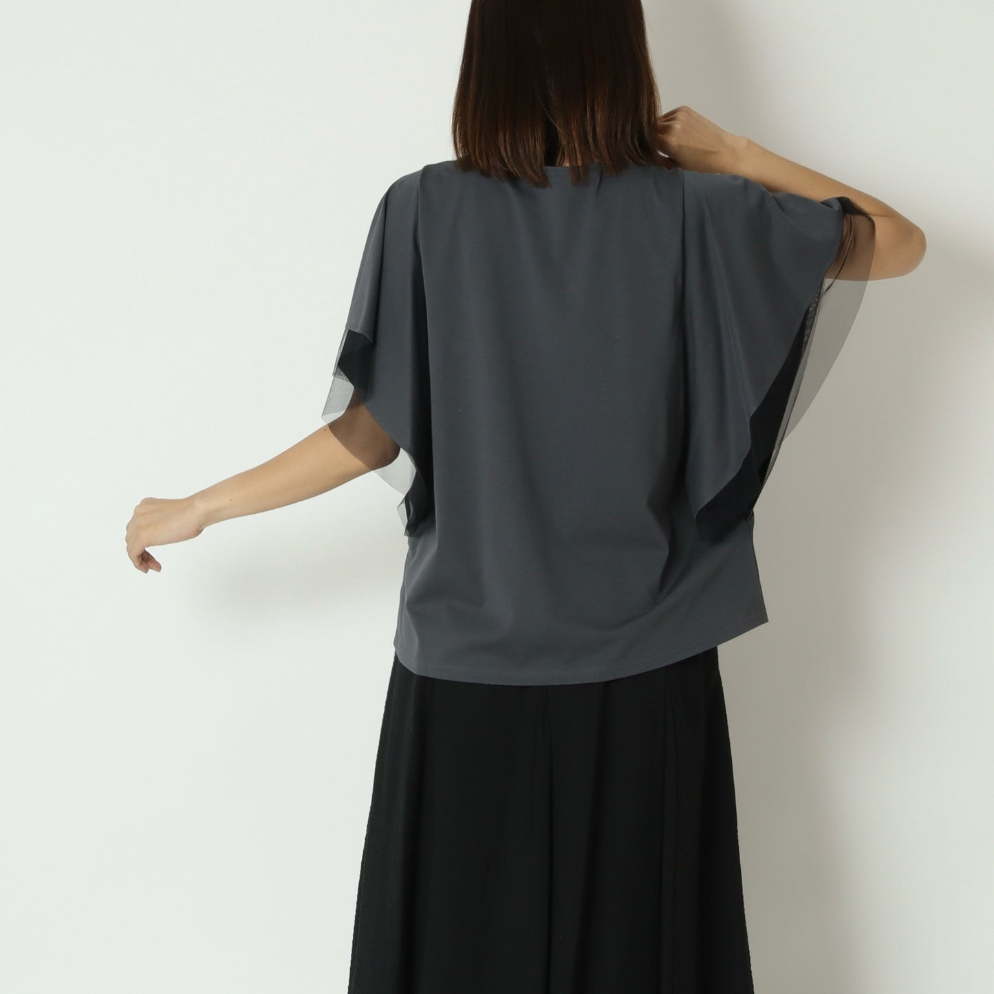 メッシュスリーブカットソー　622918