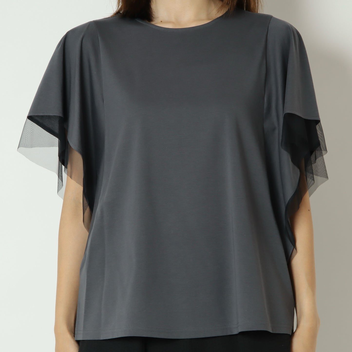 メッシュスリーブカットソー　622918