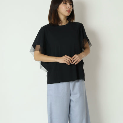 メッシュスリーブカットソー　622918