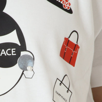 パールモチーフグラフィックTシャツ　EMA2604