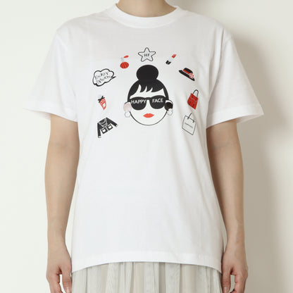 パールモチーフグラフィックTシャツ　EMA2604