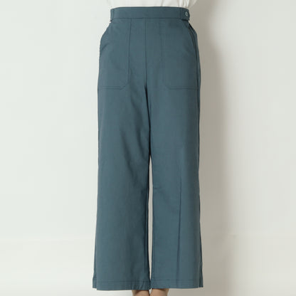 リネン混ベイカーワイドパンツ　15700