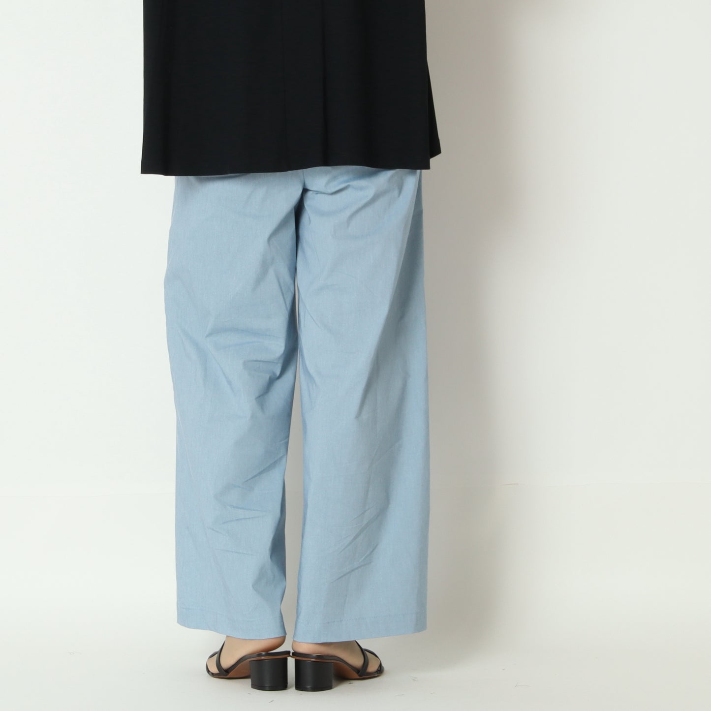 リネン混ベイカーワイドパンツ　15700