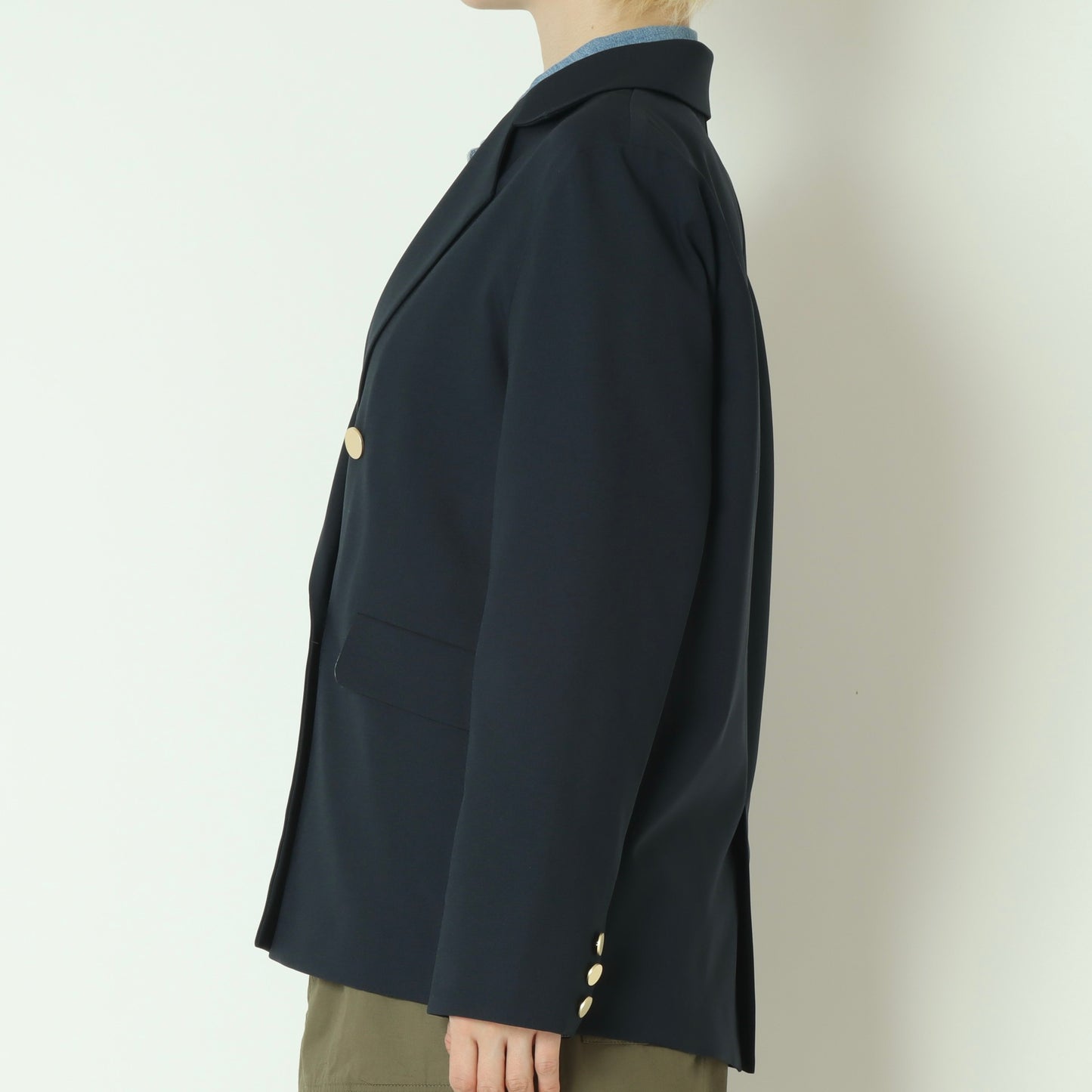 ツイルストレッチダブルブレザージャケット  61024018