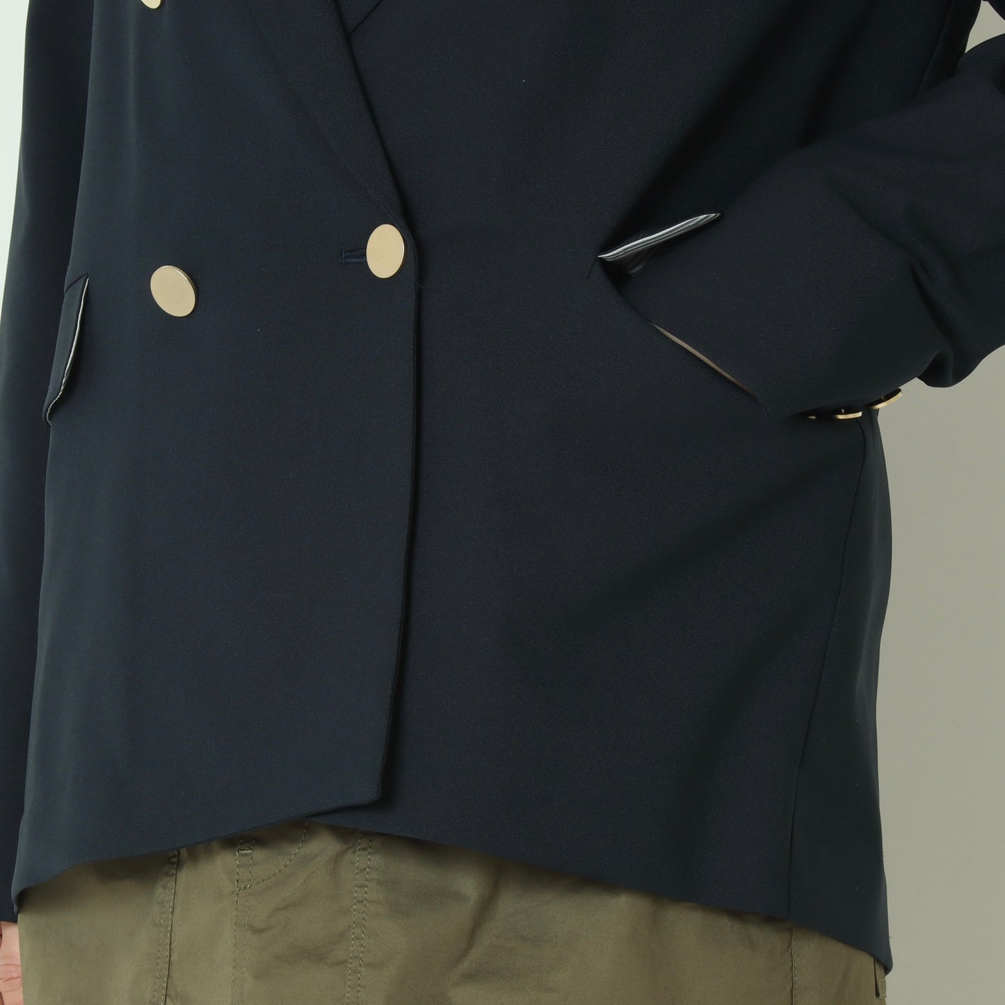 ツイルストレッチダブルブレザージャケット  61024018