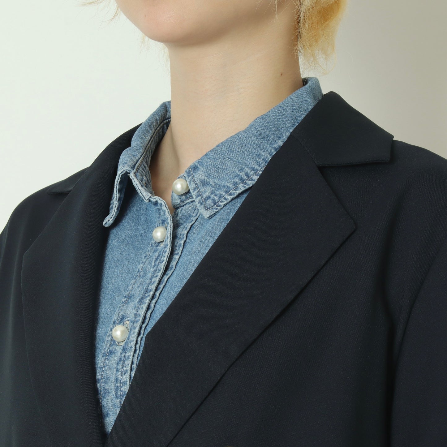 ツイルストレッチダブルブレザージャケット  61024018