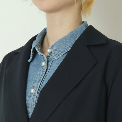 ツイルストレッチダブルブレザージャケット  61024018