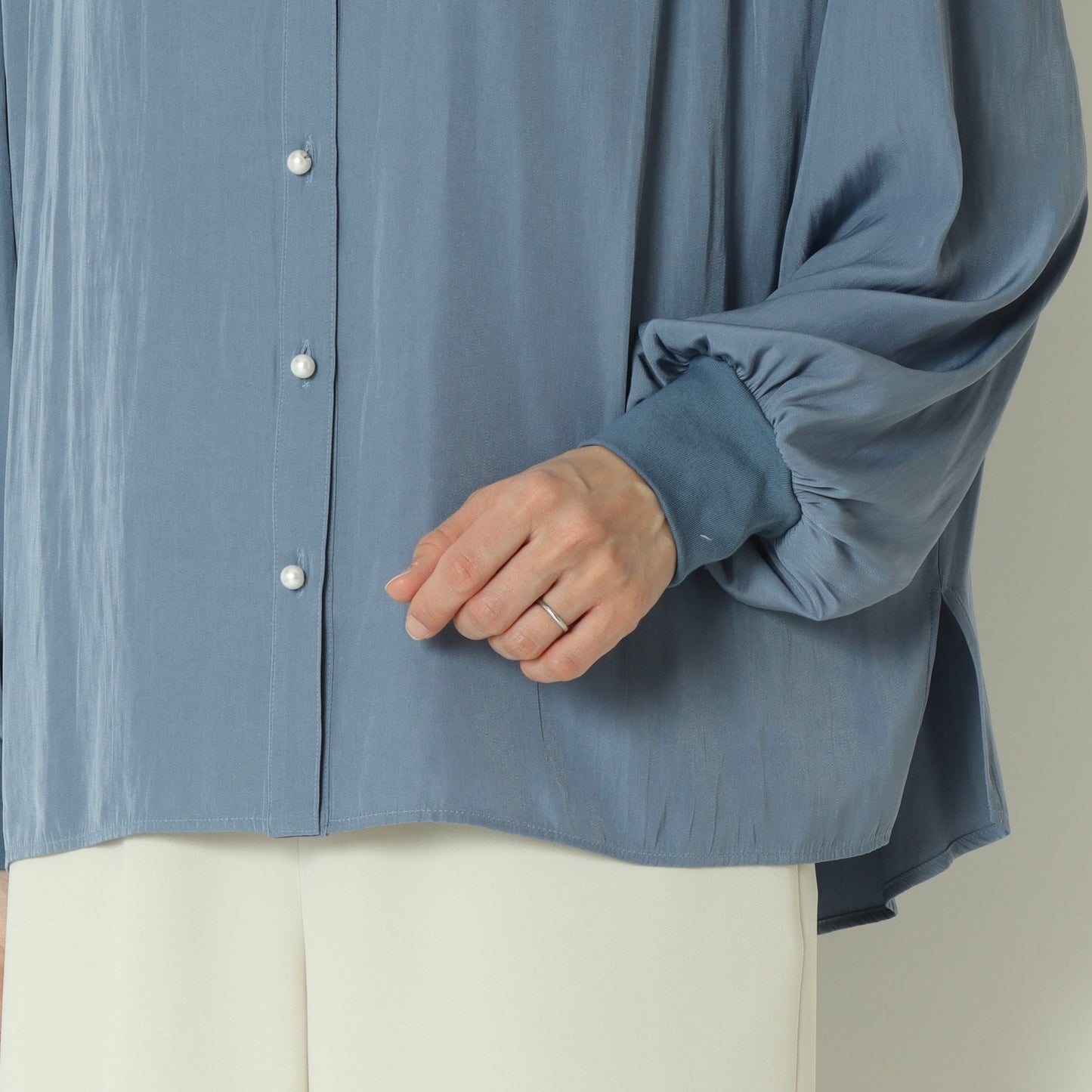 パールボタンドルマンスリーブシャツ  61025041